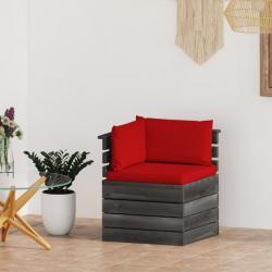 Canapé d'angle palette de jardin avec coussin Bois de pin 3061653