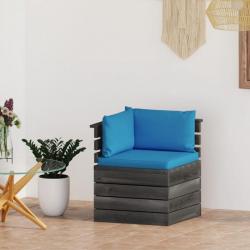 Canapé d'angle palette de jardin avec coussins Bois de pin 3061651