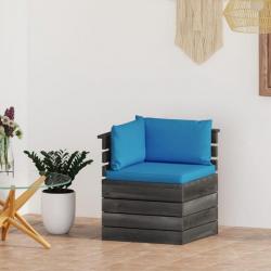 Canapé d'angle palette de jardin avec coussins Bois de pin 3061651