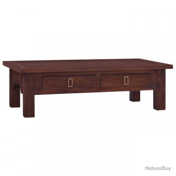 Table basse Marron classique 100x50x30 cm Bois d'acajou massif 288828