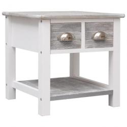 Table d'appoint Gris 40x40x40 cm Bois de Paulownia 284066