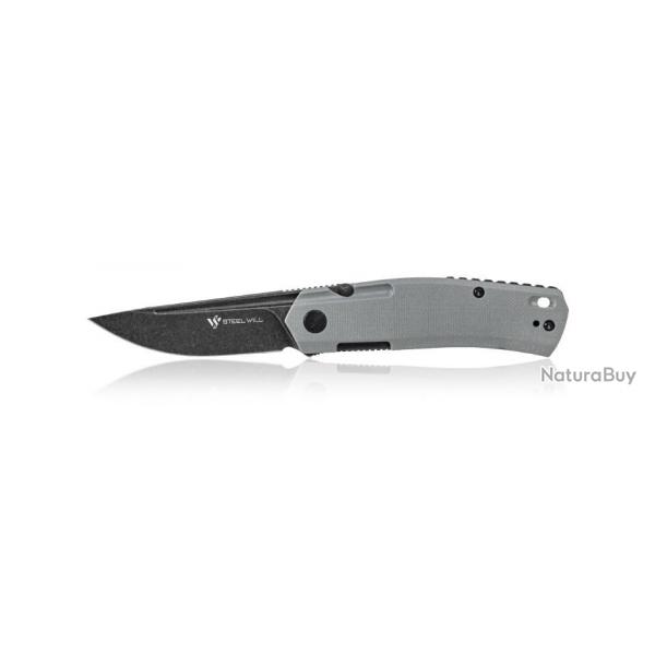 Couteau Steel Will Fjord F71-28 Lame Acier D2 Manche Gray G10 IKBS Linerlock Clip SMGF7128