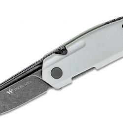 Couteau Steel Will Fjord F71-21 Lame Acier D2 Manche White G10 IKBS Linerlock Clip SMGF7121
