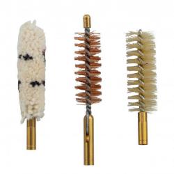 Lot de 3 brosses mixtes Cal. 69/75 embout femelle