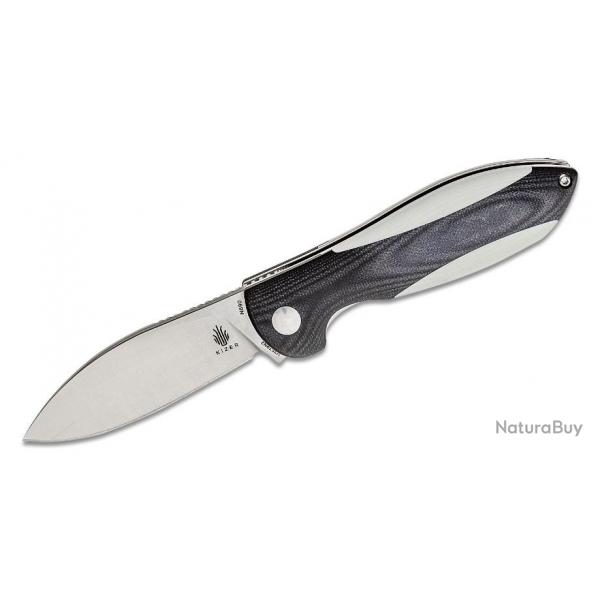 Couteau Kizer Vanguard Infinity Black & White Lame Acier N690 Manche G10 IKBS Linerlock KIV3579N2