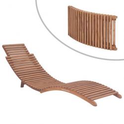 Chaise longue pliable Bois de teck solide 44666