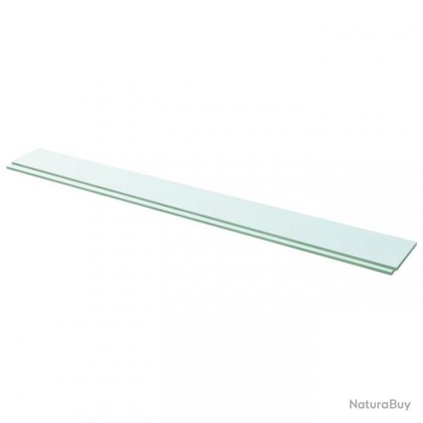 Panneaux d'tagre 2 pcs Verre Transparent 110x12 cm