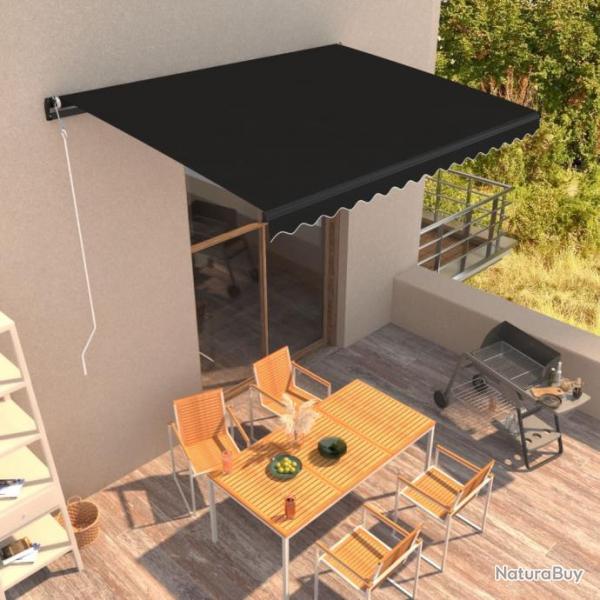 Store Auvent rtractable automatique 450x300 cm Anthracite 3051252