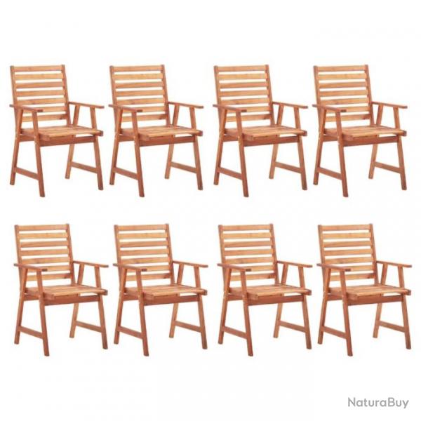 Chaises de salle  manger d'extrieur 8pcs Bois d'acacia massif 3078319