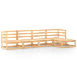 Salon de jardin 5 pcs Bois de pin massif 3075534