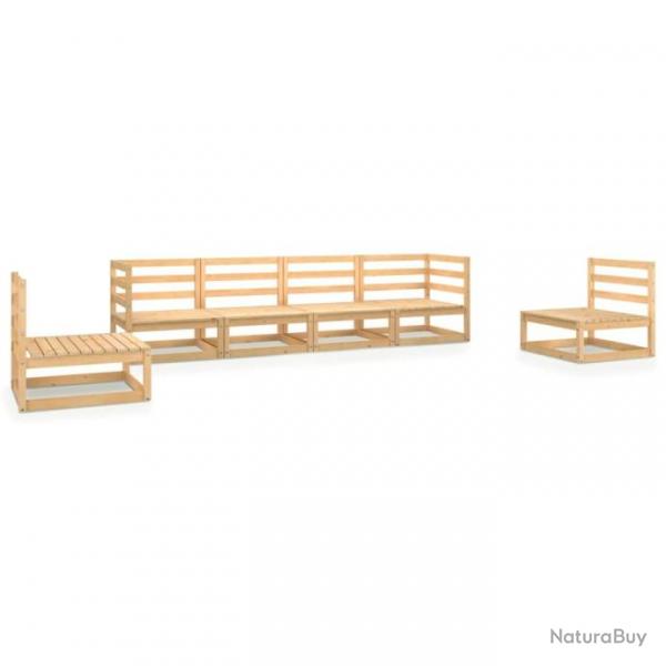 Salon de jardin 6 pcs Bois de pin massif 3075399