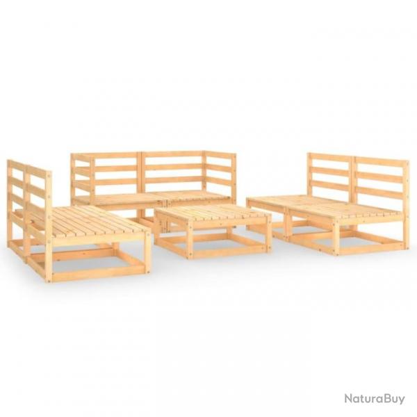 Salon de jardin 7 pcs Bois de pin massif 3075414