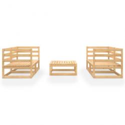 Salon de jardin 5 pcs Bois de pin massif 3075254