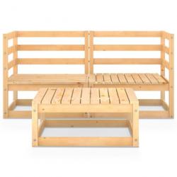 Salon de jardin 3 pcs Bois de pin massif 3075249