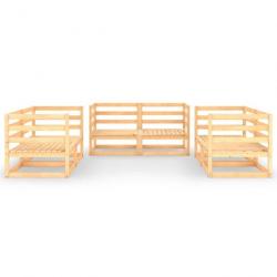 Salon de jardin 6 pcs Bois de pin massif 3075439