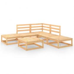 Salon de jardin 6 pcs Bois de pin massif 3075499