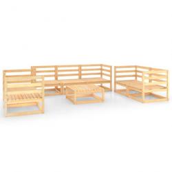 Salon de jardin 8 pcs Bois de pin massif 3075454