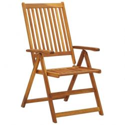 Chaises pliables de jardin 8 pcs Bois d'acacia solide