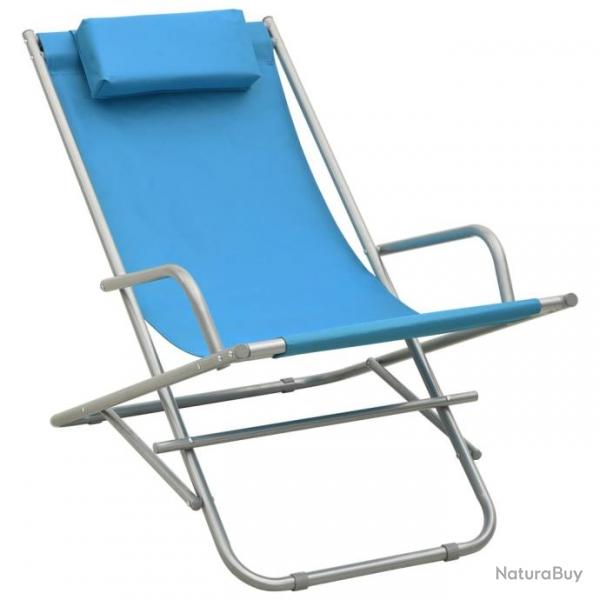 Chaises  bascule 2 pcs Acier Bleu 310340