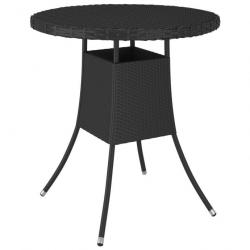 Table de jardin Noir 70x70x73 cm Résine tressée 310465