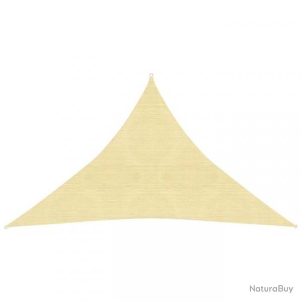 Voile d'ombrage 160 g/m Beige 3x3x4,2 m PEHD 311144