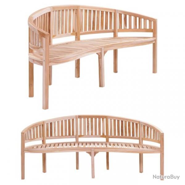 Banc de jardin en forme de banane 200 cm Bois de teck solide 310495