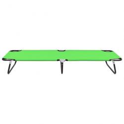 Chaise longue pliable Acier Vert 310347