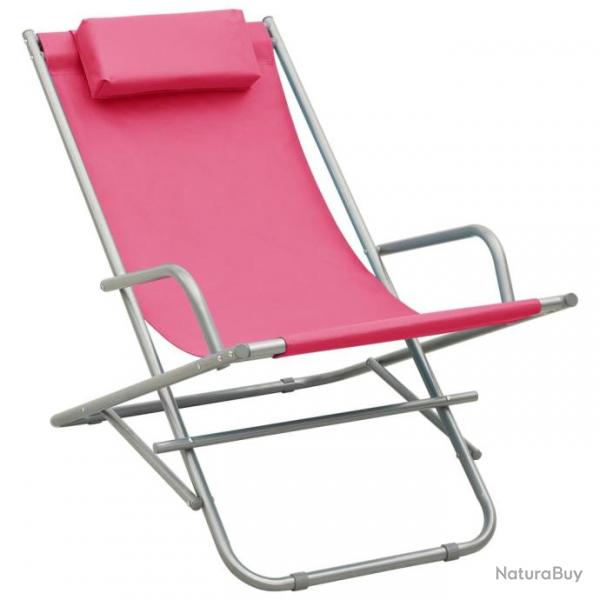 Chaises  bascule 2 pcs Acier Rose 310341