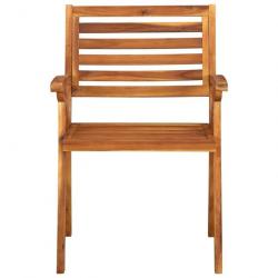 Chaises de jardin 3 pcs Bois d'acacia solide