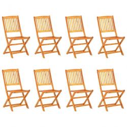 Mobilier à dîner de jardin pliable 9 pcs Bois d'acacia solide 3060198