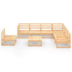 Salon de jardin 8 pcs Bois de pin massif 3075769