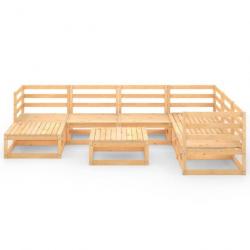 Salon de jardin 8 pcs Bois de pin massif 3075709