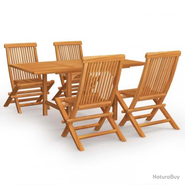 Salon de jardin 5 pcs Bois de teck massif 3059593