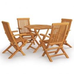 Salon de jardin 5 pcs Bois de teck massif 3059582