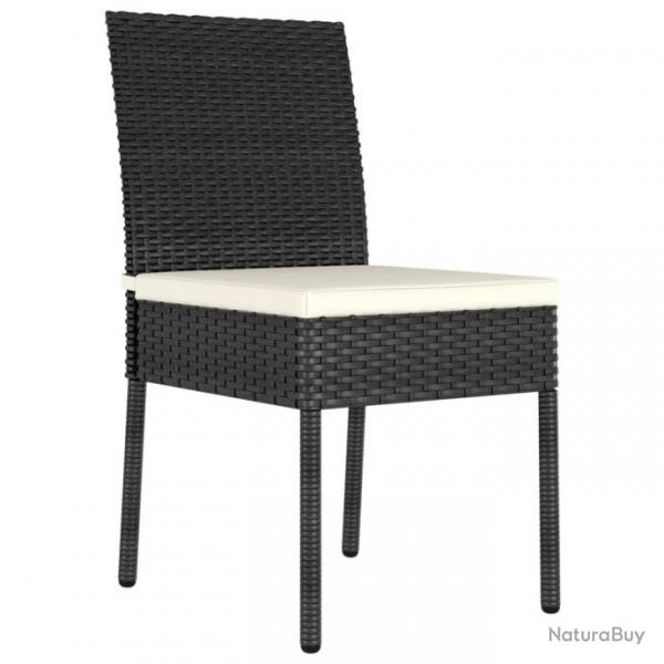 Chaises de salle  manger de jardin 4 pcs Rsine tresse Noir 315107