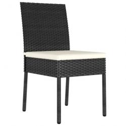 Chaises de salle à manger de jardin 2 pcs Résine tressée Noir 315106