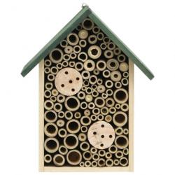 Hôtel à insectes 2 pcs 23x14x29 cm Bois de sapin massif 314813