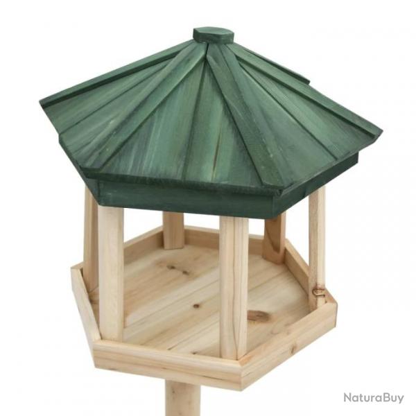 Mangeoire  oiseaux sur pied Bois de sapin 33x106 cm 314817