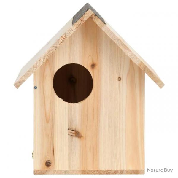 Maison pour cureuils Bois de sapin massif 26x25x29 cm 314821