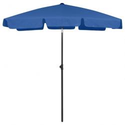 Parasol de plage Bleu azuré 180x120 cm 314726