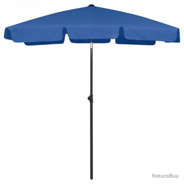 Parasol de plage Bleu azur 180x120 cm 314726