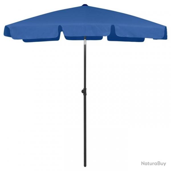 Parasol de plage Bleu azur 180x120 cm 314726