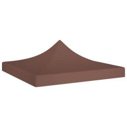 Toit de tente de réception 2x2 m Marron 270 g/m² 315345