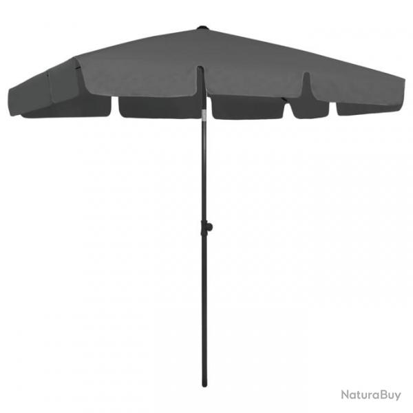 Parasol de plage Anthracite 200x125 cm 314729