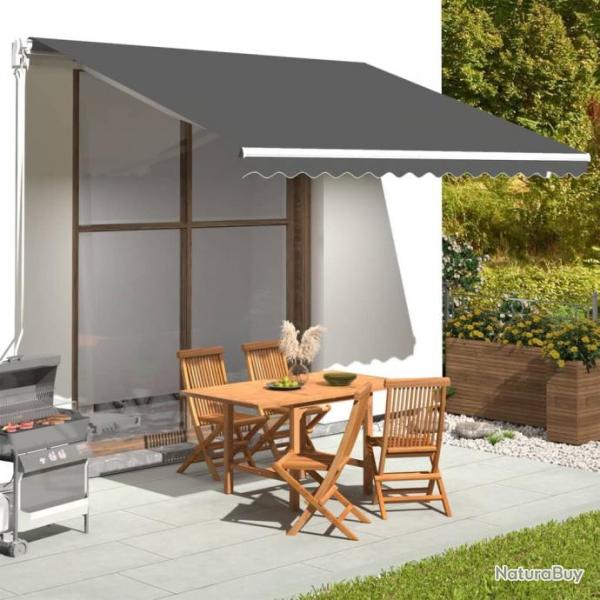 Store Tissu de remplacement pour auvent Anthracite 4x3,5 m 311948