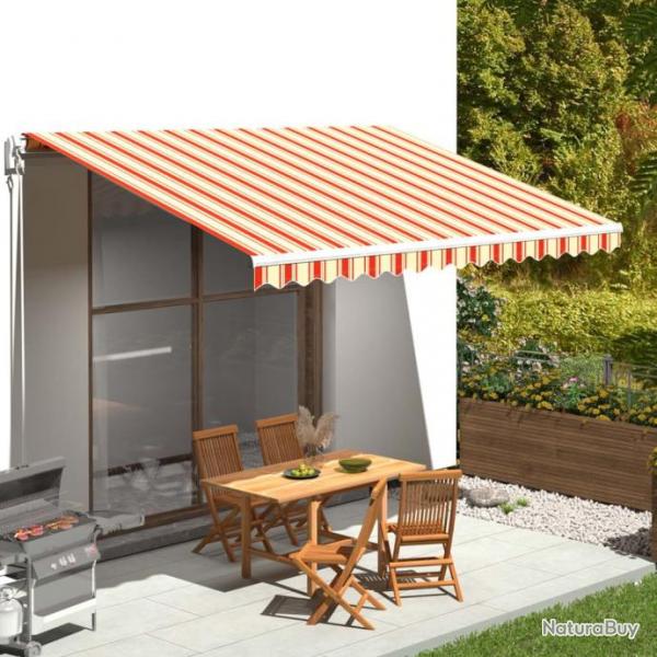 Store Tissu de remplacement pour auvent Jaune et orange 4,5x3,5 m 312020