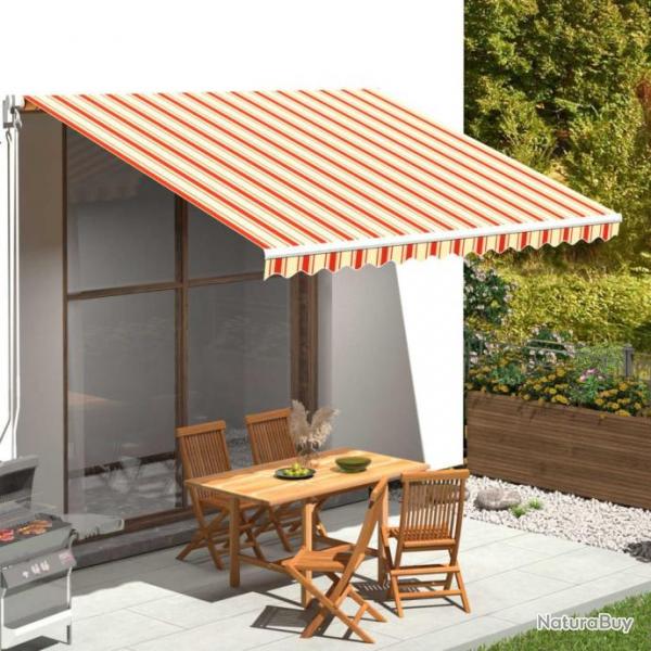 Store Tissu de remplacement pour auvent Jaune et orange 4x3,5 m 312018