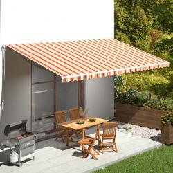 Store Tissu de remplacement pour auvent Jaune et orange 6x3,5 m 312024