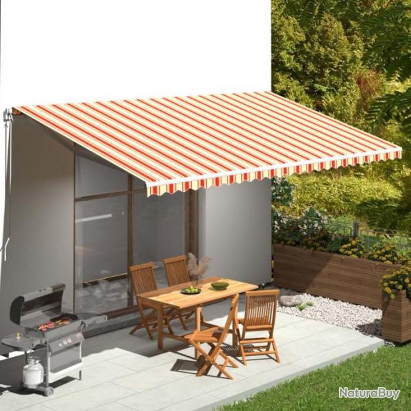 Store Tissu de remplacement pour auvent Jaune et orange 6x3,5 m 312024