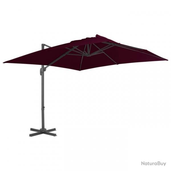 Parasol dport avec mt en aluminium Rouge bordeaux 300x300 cm 312314